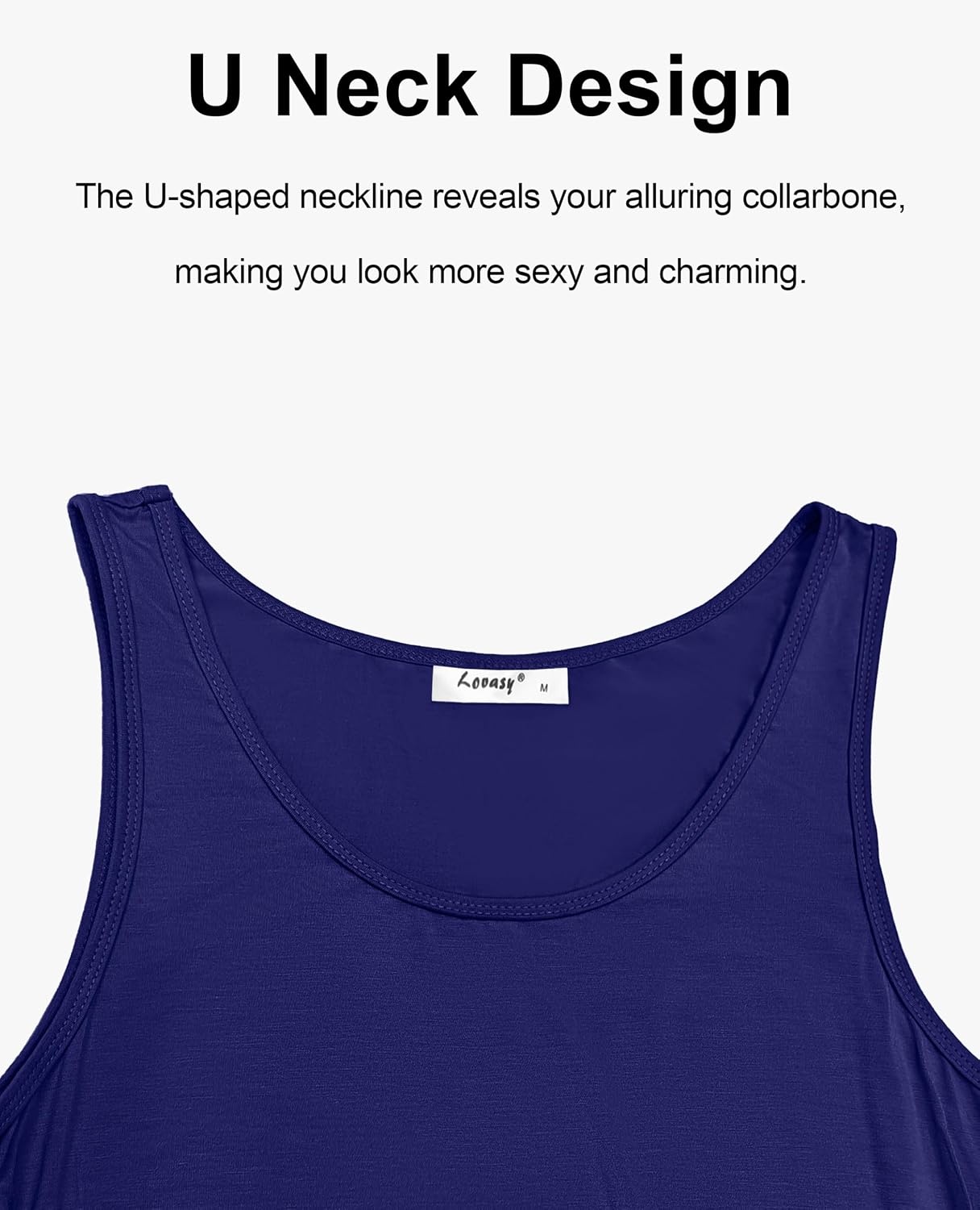 image:imageLovasy Full Slip for Women Under Dress Long Tank Dresses S3XLNavy Blue