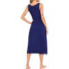Lovasy Full Slip for Women Under Dress Long Tank Dresses S-3XL(Navy Blue)