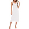 Lovasy Full Slip for Women Under Dress Long Tank Dresses S-3XL(White)