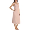 Lovasy Womens Tank Slip Dress V Neck Long Full Slips S-3XL(Camel)