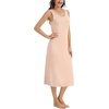 Lovasy Womens Tank Slip Dress V Neck Long Full Slips S-3XL(Nude)