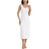 Lovasy Womens Tank Slip Dress V Neck Long Full Slips S-3XL(White)