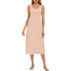 Lovasy Full Slip for Women Under Dress Long Tank Dresses S-3XL(Nude)