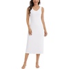 Lovasy Womens Tank Slip Dress V Neck Long Full Slips S-3XL(White)