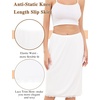 Lovasy Women 2 Pieces Half Slip Lace Long Underskirt S-3XL(Black & White)